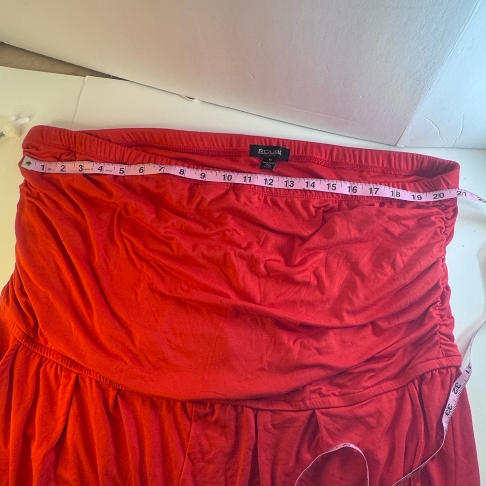 Rouge Collection Strapless Red Harem Jumpsuit – Size 4X - Picture 8 of 13